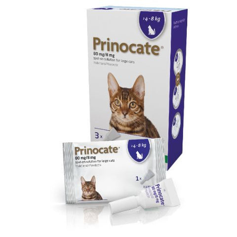 Prinocate Spot-On for Cats & Ferrets – 40/4mg & 80/8mg (Prescription Required)