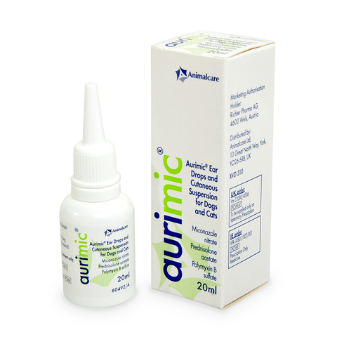 Aurimic Ear Drops for Dogs and Cats 20ml (Prescription Required)