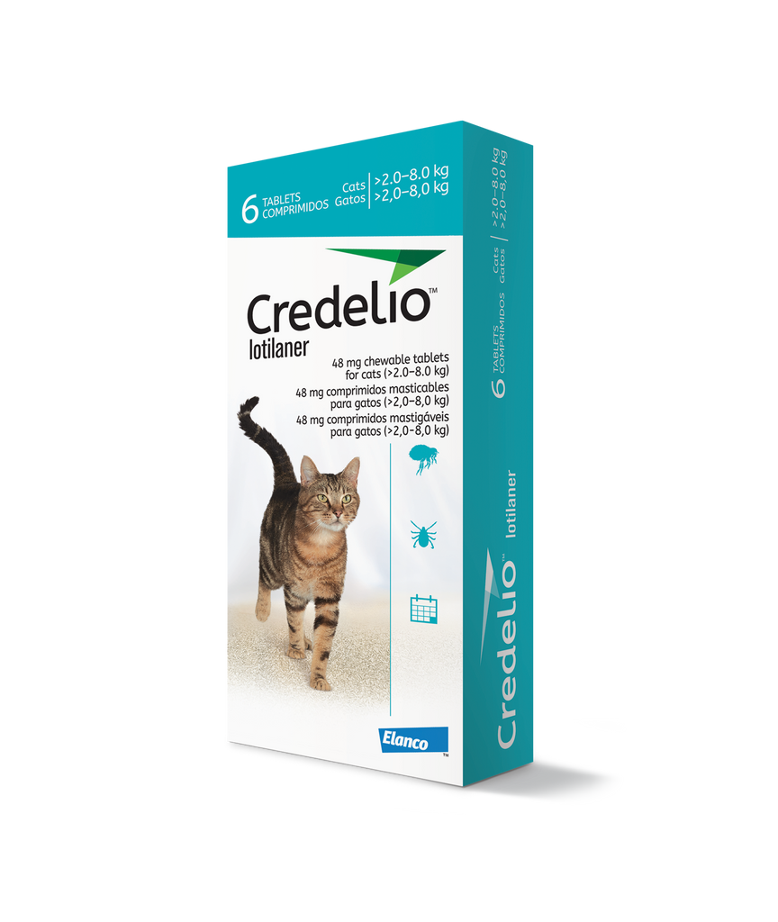 Credelio Chewable Tablets for Cats (Pack of 6) (Prescription Required)