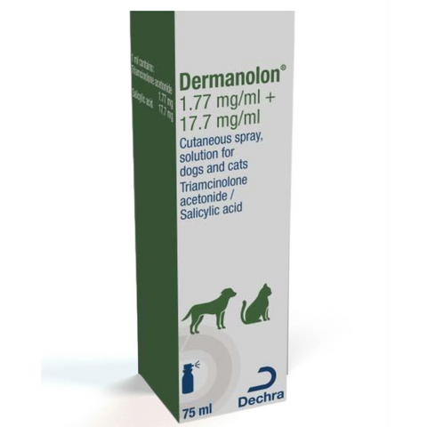 Dermanolon Spray for Dogs and Cats - 75ml (Prescription Required)